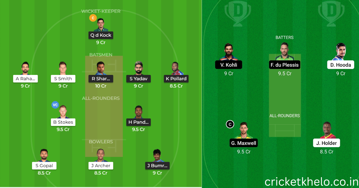 Playing 11 team Dream11