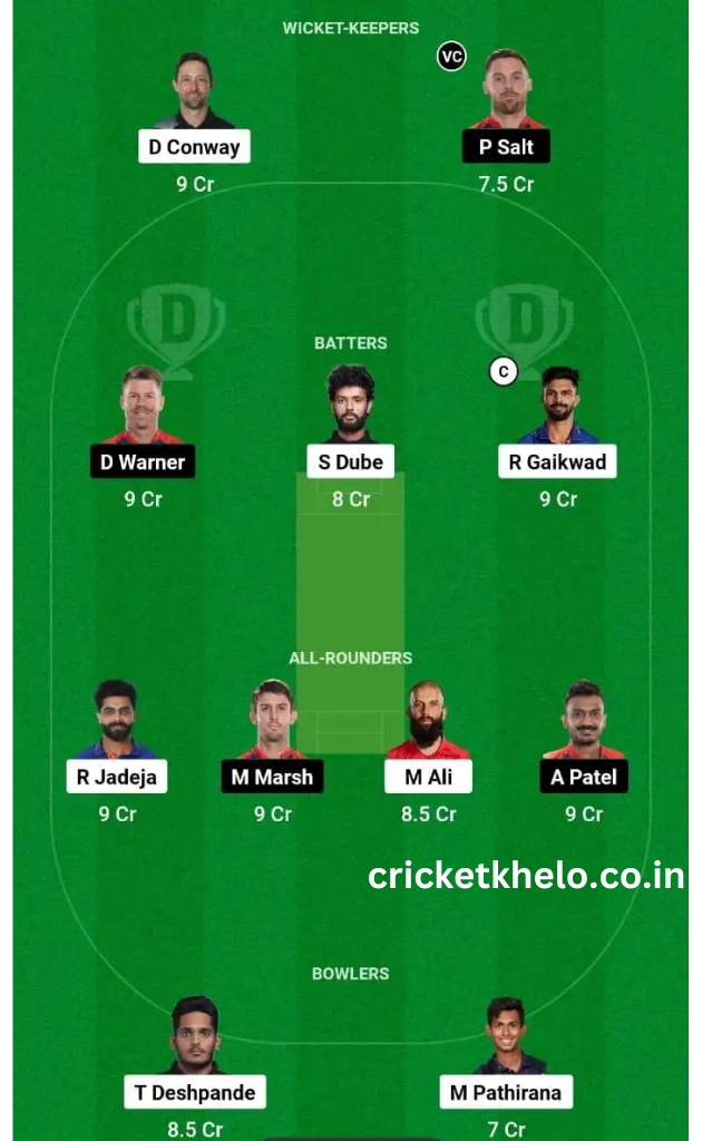 DC vs CSK Dream11 Winning Team Prediction Today Head To Head League