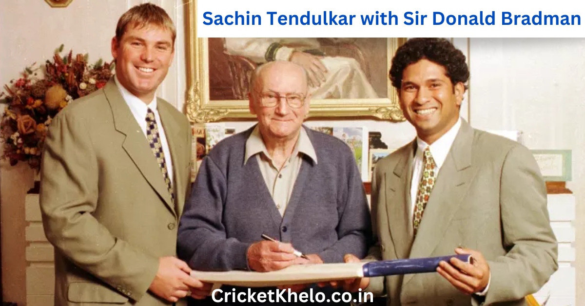 Sachin Tendulkar with Sir Donald Bradman